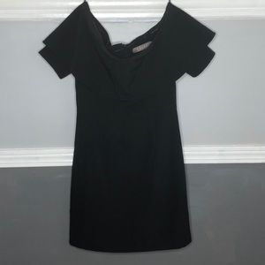 Black Frill Off The Shoulder Dress